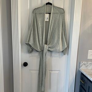 NWT Elegant Tie-Front Wrap Scarf made by artisans in Italy